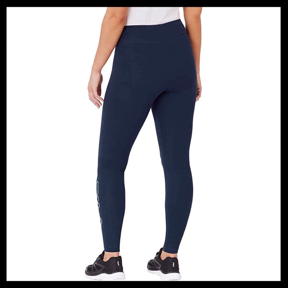 FILA Women’s Cotton Leggings Navy - Picture 3 of 6